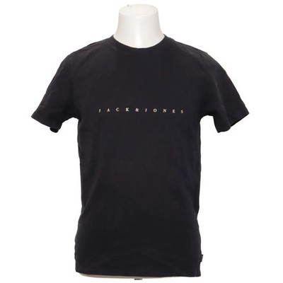 Jack & Jones, T-shirt, Größe: M, Schwarz, Baumwolle, Print, Herren #OEk