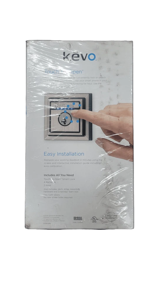 Kwikset Kevo 2nd Gen Touch-to-Open Bluetooth Smart Lock Deadbolt - Image 2 of 2