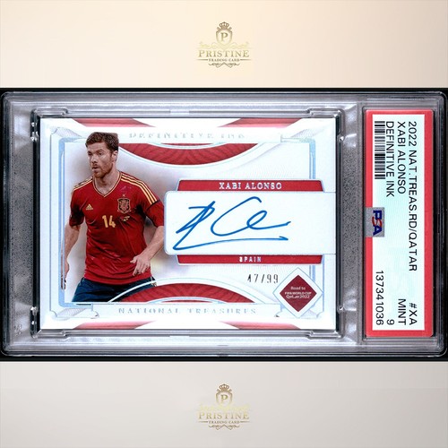 XABI ALONSO 2022 National Treasures Road Qatar Definitive Ink Auto /99 PSA 9 2U