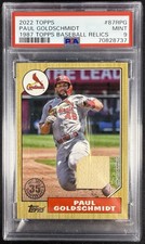 2022 Topps Series 1 Paul Goldschmidt 1987 Topps Baseball Relic #87R-PG PSA 9