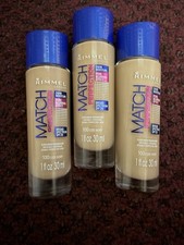 3x Rimmel London Match Perfection Foundation Spf20 100 Ivory 30ml