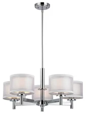 Dolan Designs 1270-26 Double Organza Chandelier Chrome