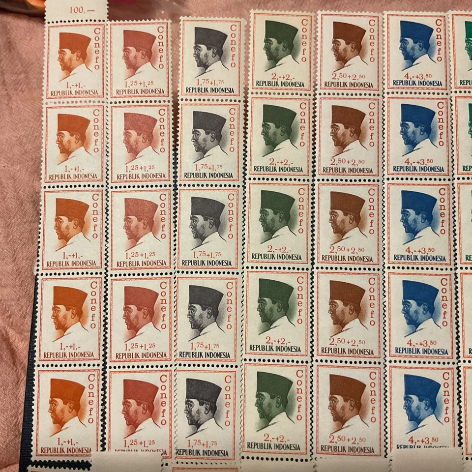 5x INDONESIA MNH Beautiful Scenes & President Sukarno 130 MNH stamps 1965 i4 - Image 2 of 4