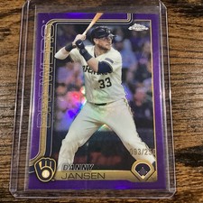 DANNY JANSEN 2025 TOPPS CHROME UPDATE PURPLE REFRACTOR 093/250 Brewers SP