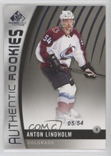 2017-18 SP Game Used Authentic Rookies 5/54 Anton Lindholm #154 1k9
