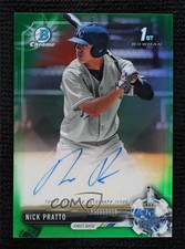 2017 Bowman Draft Chrome Pick Green Refractor 38/99 Nick Pratto #CDA-NP Auto 7c5