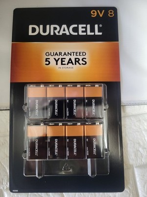 Duracell Coppertop 9V Alkaline Batteries 9 Volt - 8 Pack- free shipping