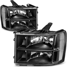 AUTOSAVER88 Headlight Assembly Compatible with OE - Black/Clear/Clear 