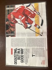 Pavel Datsyuk Autographed Magazine Article. Detroit Red Wings