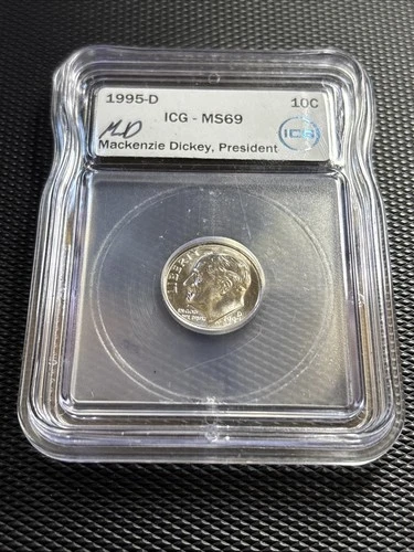 1995-D Roosevelt Dime — photo from the most recent tracked eBay sale