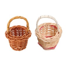 Pack of 10 Small Baskets Miniature Lightweight Florals Basket Wovens Decorations