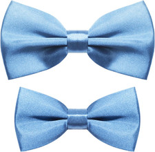 Bow Ties for Men Boys, Pre Tied Father Son Bowtie Solid Color Bowties for Party