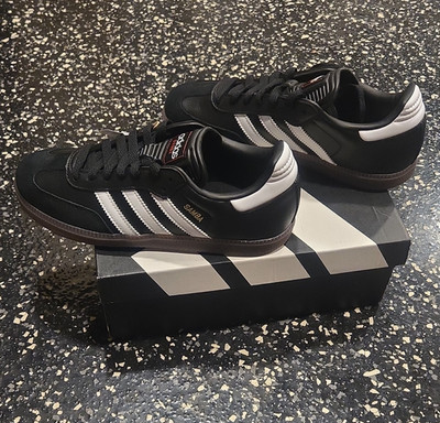 adidas Samba J Unisex Kids Athletic Sneaker Black/White US 4 IF1945