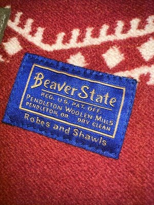 Pendleton Blanket Beaver State Wool 66x38 Rim Rock Collection USA