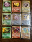 Vintage Japanese Pokemon Card Binder Lot 9 Pages HOLOS Pikachu Base Jungle Rocke