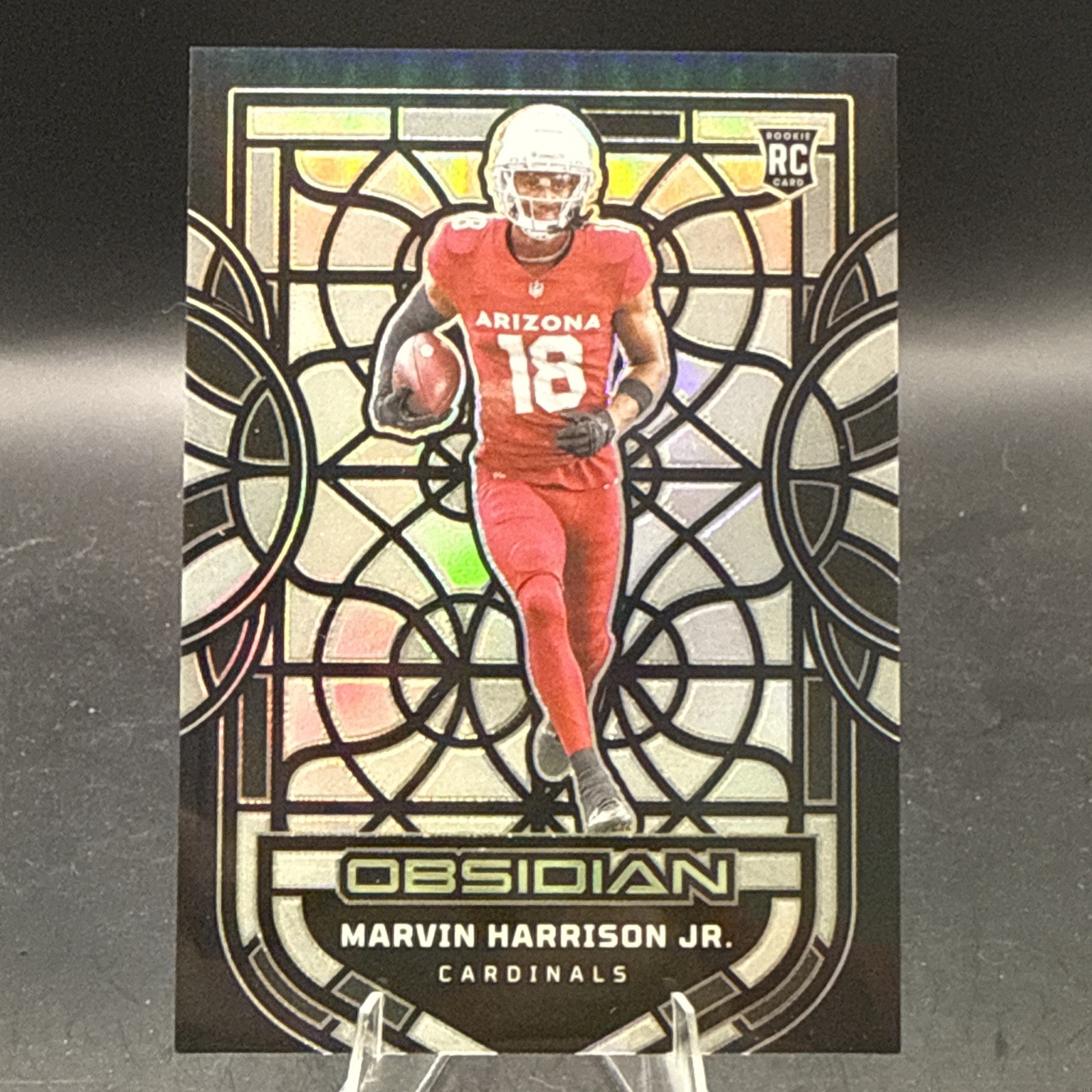 🔥2024 Panini Obsidian Black Stained Glass Marvin Harrison Jr. Case Hit SSP 🔥