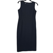 Talbots Petites Black Sleeveless Sheath Tank Dress NWT Size 2P Office Business