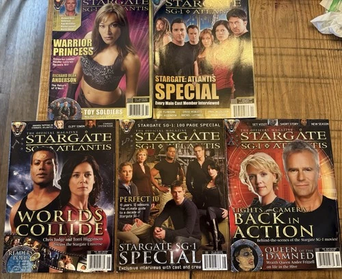 The Official Magazine Lot Of 5 Stargate SG-1*Atlantis 2007 Issues #14 Thru #18