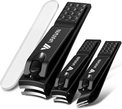 German Nail Clippers for Men,  Nail Clipper Set (4-Pack) Ultra Sharp Matte Stain