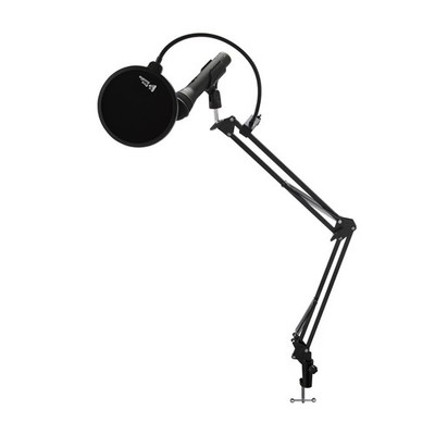 Samson Q2U Black Handheld Dynamic USB Microphone Boom Arm Pop Filter