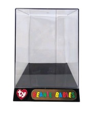 Ty Beanie Babies Clear Plastic Display Case w/ Black Base Vintage 1996