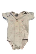 Vintage Baby Dior Short Sleeve Bodysuit with Floral Print