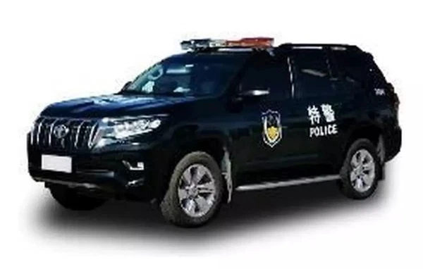 Vitesse 29424 1:43 Land Cruiser Prado 2018 Polizei Swat Modellauto Schwarz-image