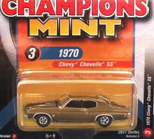Racing Champions 70 1970 Chevy Chevelle SS Mint Collectible Car 2017 Gold A