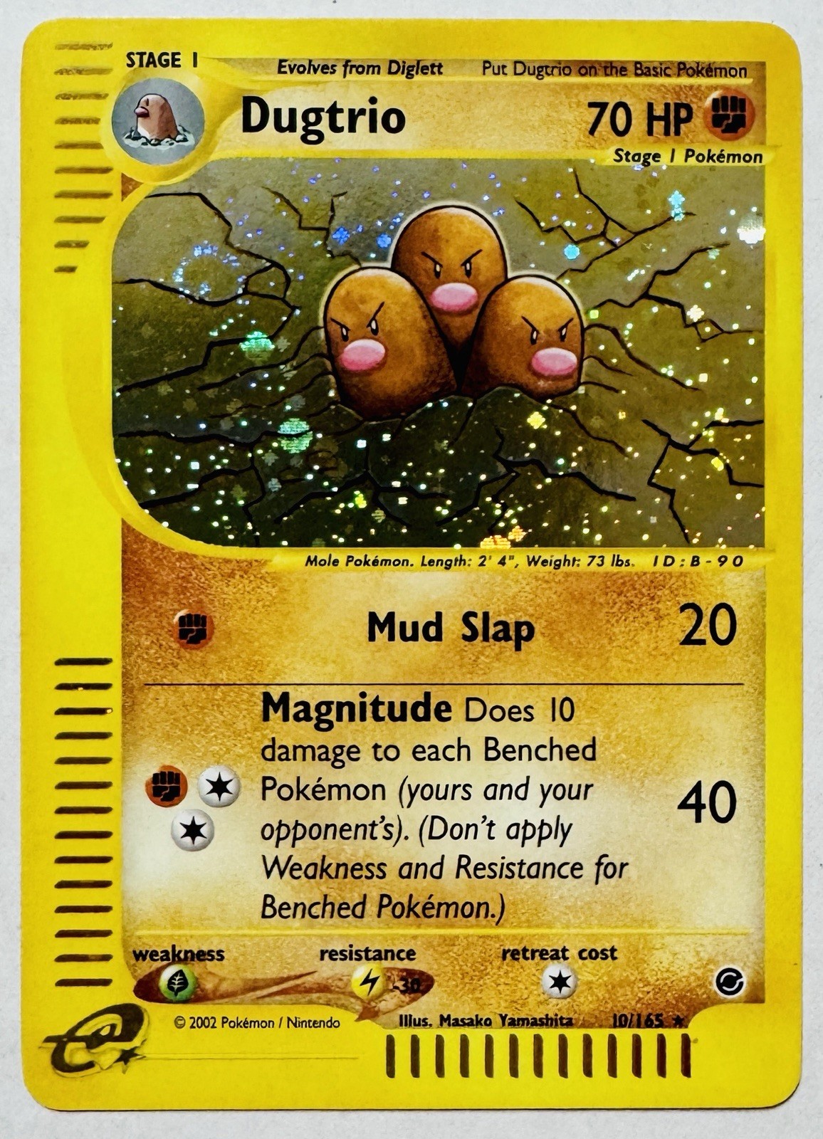 2002 Pokemon Expedition Base Set 10/165 Dugtrio Holo Rare NM