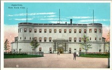 c1920s Aquarium Battery Park NY New York Castle Garden Fort postcard KG4
