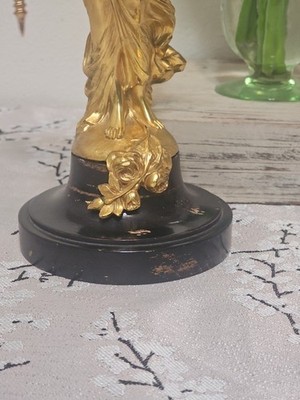 Original 1900 Antique German Junghans Diana Lady Statue 8 Day
