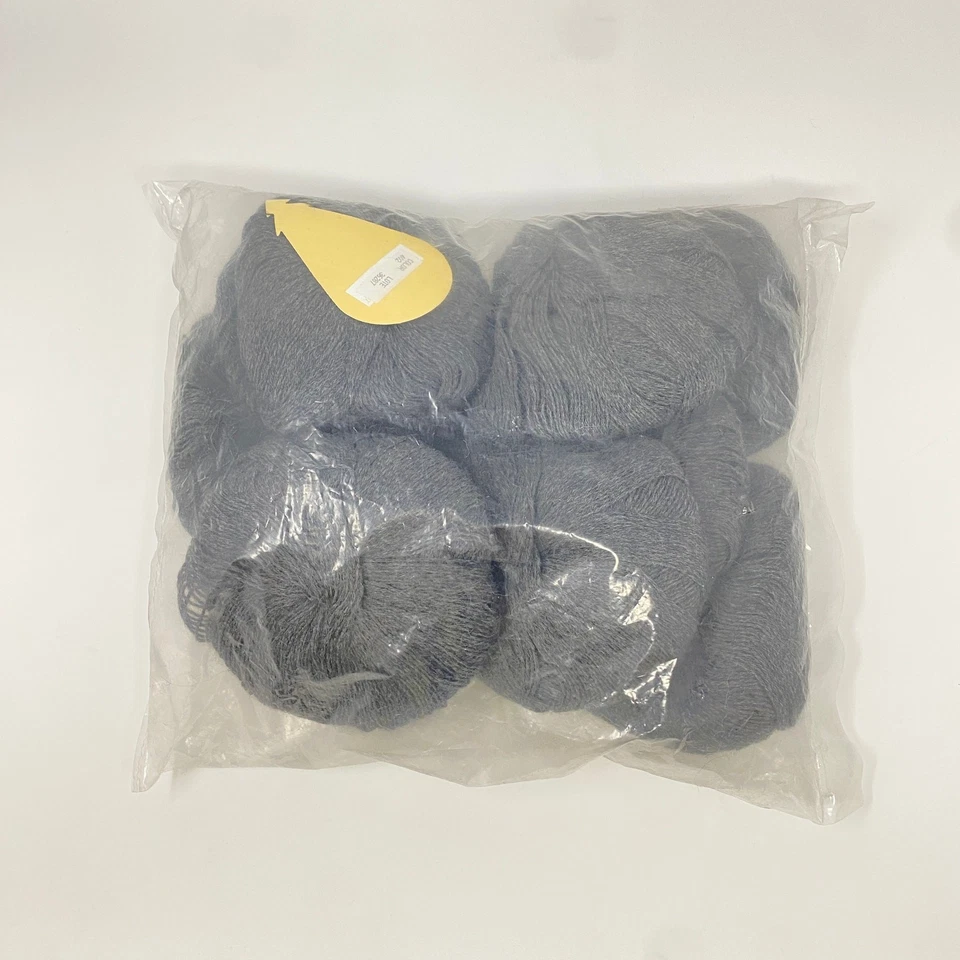 100% Baby Alpaca Yarn Lot of 10 Skeins Fingering Superfine Wt Dk Charcoal 50g Ea - Image 3 of 4