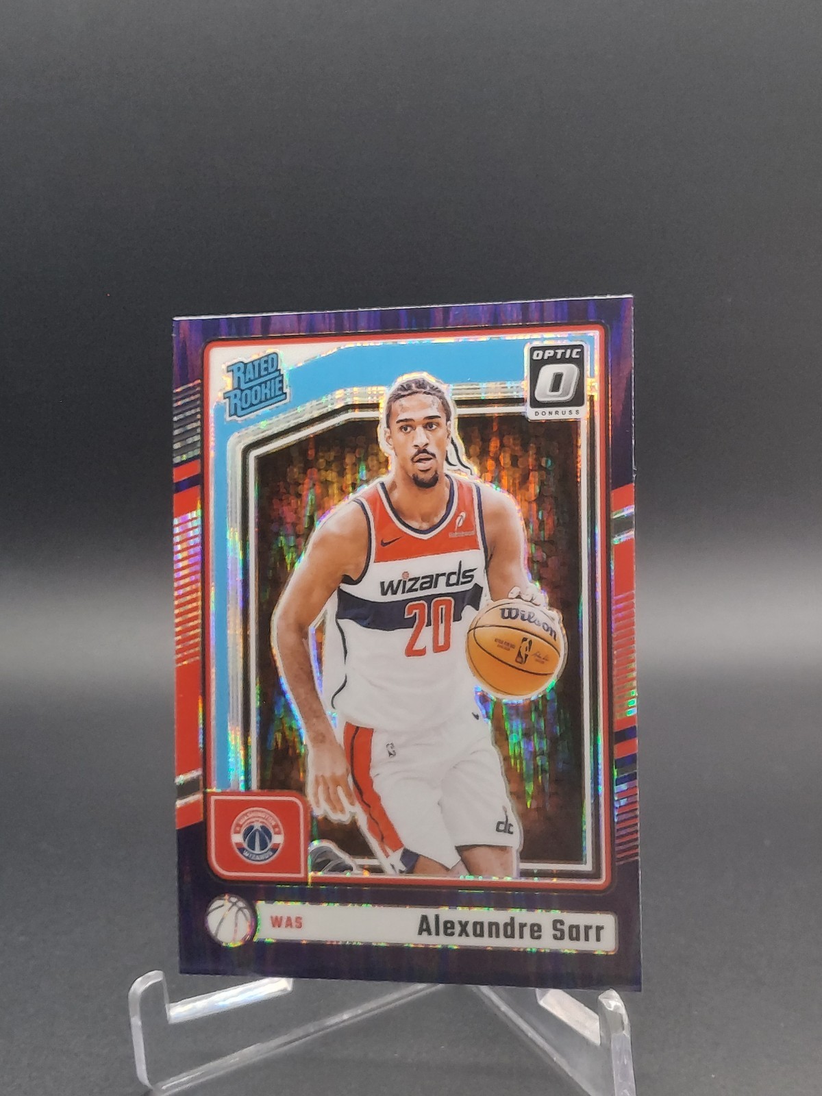 2024-25 Panini Optic #276 Alexandre Sarr Rated Rookie Purple Shock Prizm Mint 💎