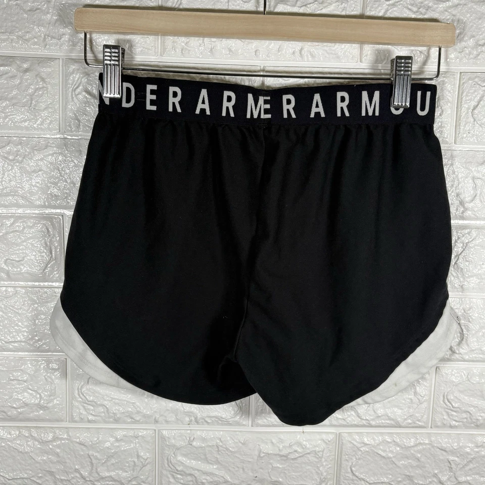 Under Armour Womens Shorts Size Small Black Athletic Yoga Gym Bottoms Loose - Image 4 of 4
