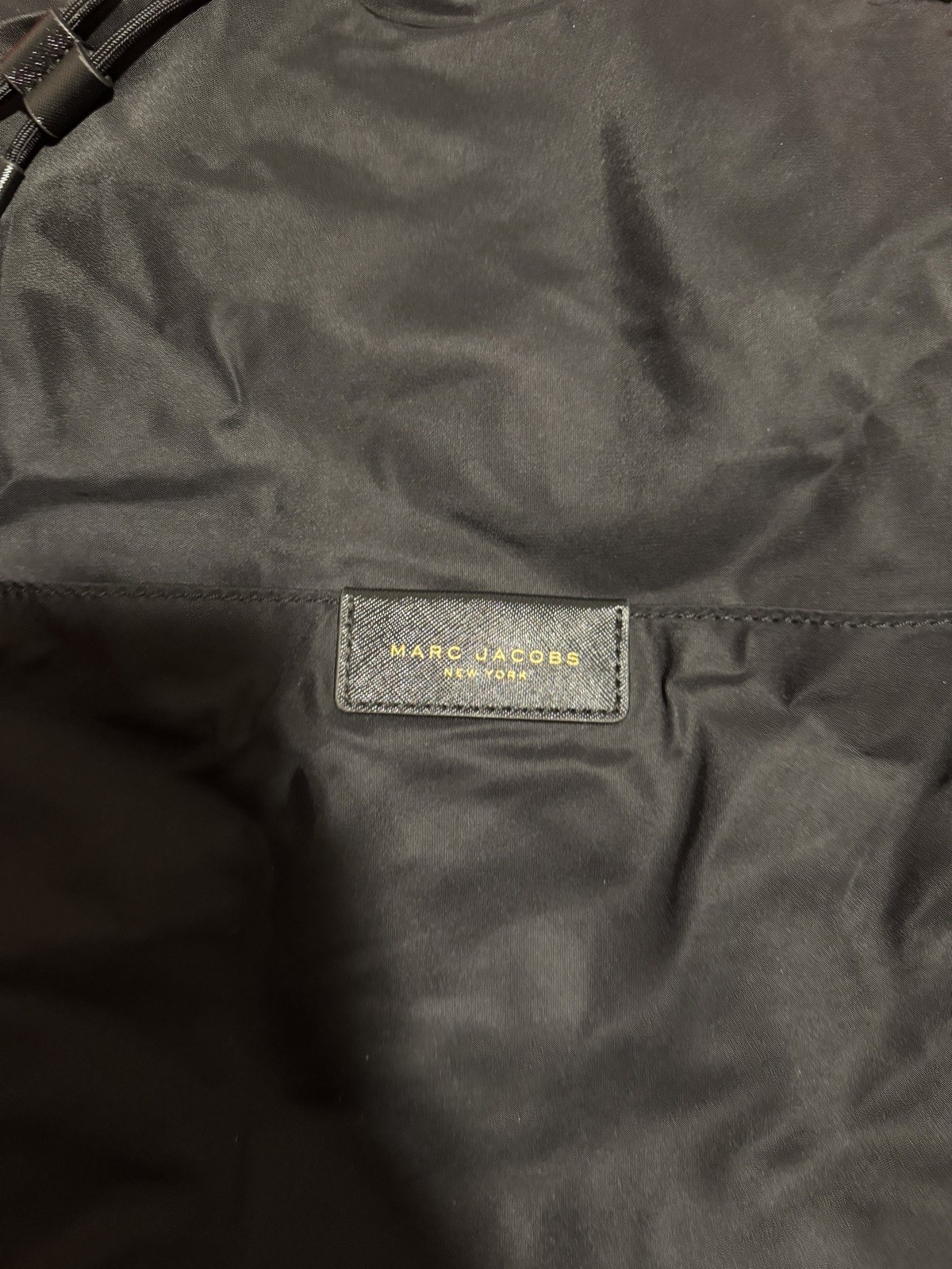 Marc Jacobs Black Nylon Drawstring Backpack With … - image 5