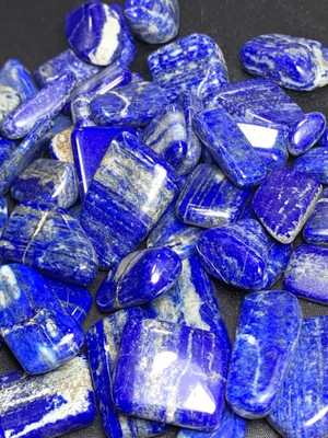 A+ Grade Lapis Lazuli Tumbled Crystals Having Deep Blue Color & Nice Lustre-Afgh