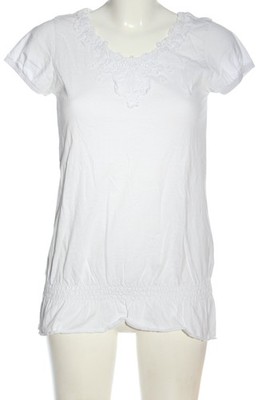 ZERO T-Shirt Damen Shirt Gr. DE 38 weiß Casual-Look