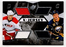 2015-16 SPx X-Jersey Dual Noah Hanifin/Jack Eichel Jersey Carolina