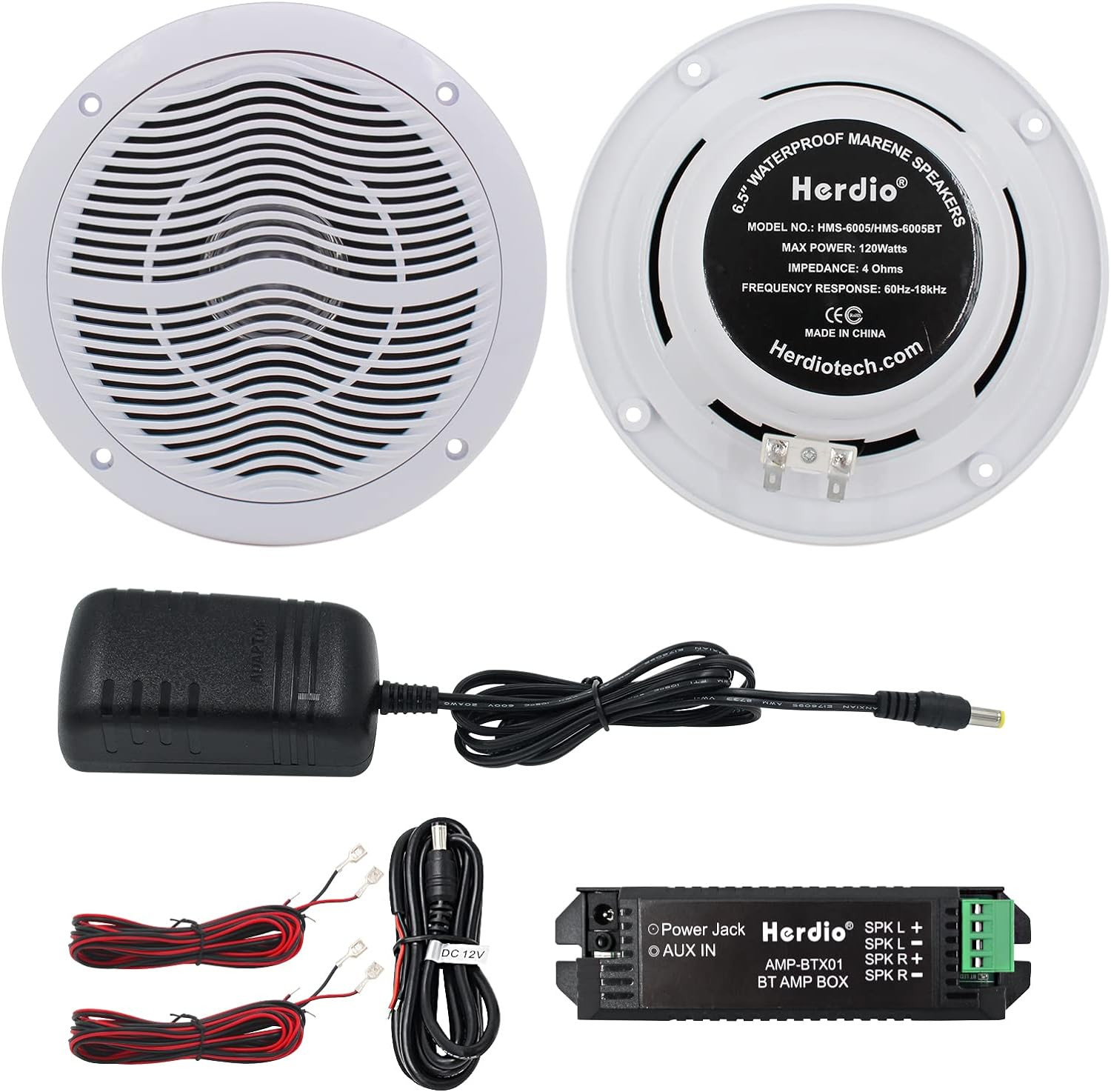 Altoparlanti Marini Bluetooth 120W - Audio Hi-Fi Stagno 6.5 Pollici