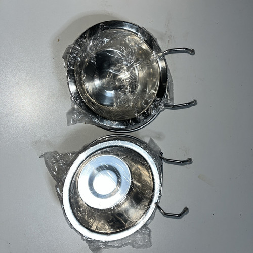 2PCS Kennel Water Bowl Hanging,Stainless Steel Puppy Bowls for Small Dog Cage...