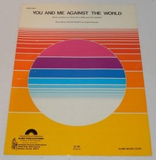 Vintage Helen Reddy You And Me Against The World 1974 Sheet Music Paul Williams
