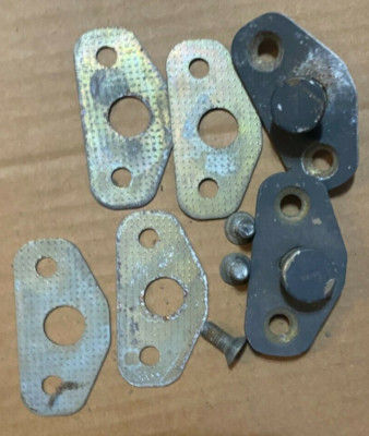 2 (two)  1967 Ford  Door Latch Striker Plate + Plus