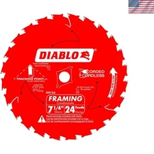 Versatile 7-1/4" Framing Saw Blade with Tracking Point Design for Clean Cuts