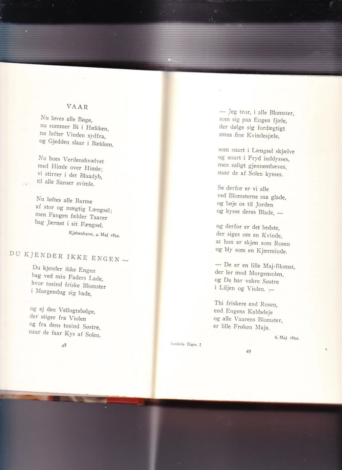 JEPPE AAKJAER-SAMLEDE DIGTE-3 VOLS 1947-HB HALF-LEATHER-DANISH CLASSIC-NR FN - Image 4 of 4
