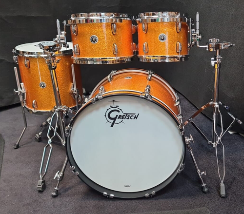 GRETSCH KESSELSATZ USA BROOKLYN Jazzset Gold Sparkle Drumset Schlagzeug - Picture 2 of 14