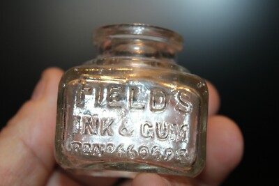 Antique, Clear, FIELD INK & GUM, Ink Bottle, Item # A - 4607
