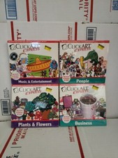 Lot Of 4 Click Art Express Food Business Music  Flowers - Sealed New Rare 177