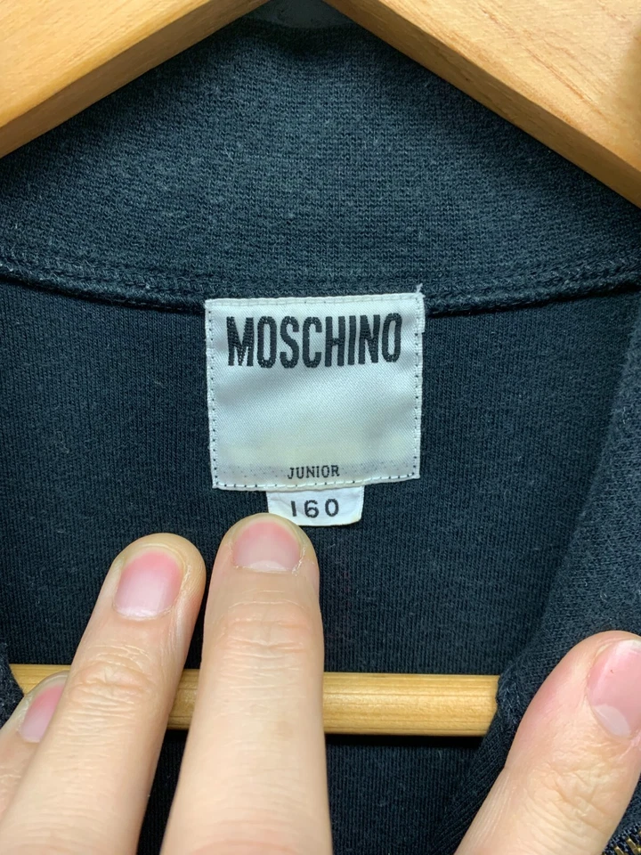 Moschino Dress Junior Girls Size 160 14-16 Black Logo Front Casual Sleeveless - Image 3 of 4