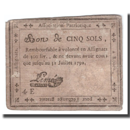 [#216718] Francia, 5 Sols, 1792, 1792-07-31, ROUEN, MB+ - Bild 1 von 2