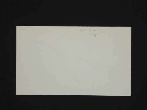 Tom Gorman Hand Signed Autographed 3x5 Index Card MLB Umpire New York Giants - Picture 2 of 2